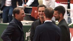 25/05 21:25 | I Big 4 si riuniscono per l'omaggio a Nadal al Philippe Chatrier: abbracci e risate | Roland Garros