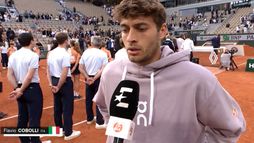 08/06 10:20 | Cobolli: "Sono orgoglioso di quello che ho fatto, è giusto finire con il sorriso" | Roland Garros