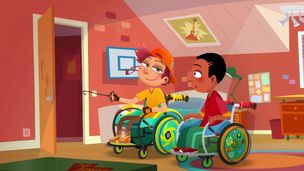 Un giro sulla sedia a rotelle!