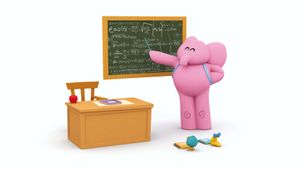 Pocoyo goes to school